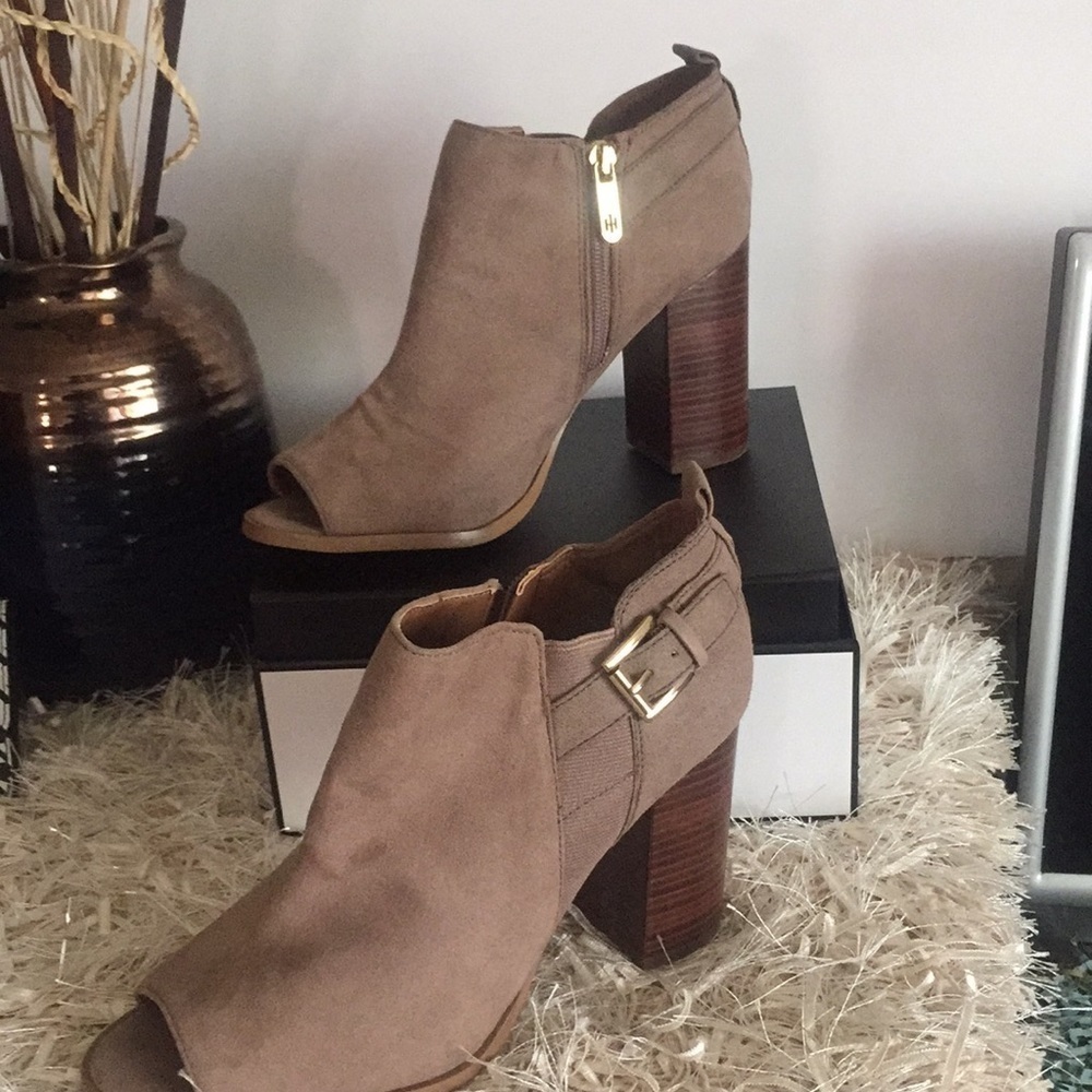 Tommy Hilfiger Open Toe Ankle Booties